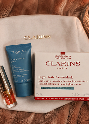 Clarins
cryo - flash mask hydra-essentiel [ha²] silky cream зволожуючий та зміцнюючий денний крем clarins lip comfort oil 01 honey олійка для губ
