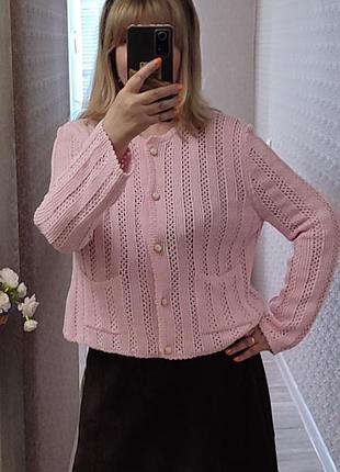 Кардиган ажурної в'язки zаra розмір xl