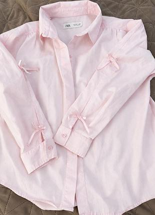 Сорочка блузка для дівчинки в ідеальному стані zara 140 см
