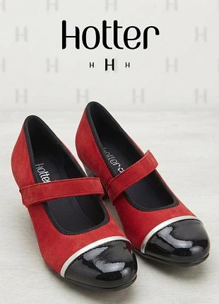 Женские туфли, брендовые мэри джейн на
на каблуке,натуральные hotter р.39