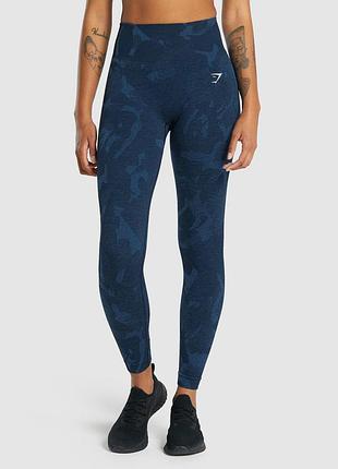 Женские леггинсы gymshark adapt camo blue
