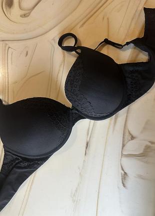 Шикарний чорний бюстгальтер victoria's secret 38c / c85