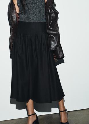 Юбка миди со складками от zara