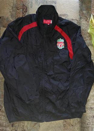 Ветровка винтажная куртка футбольного клуба ливерпуль fc liverpool спортивная, для тренировок большой размер