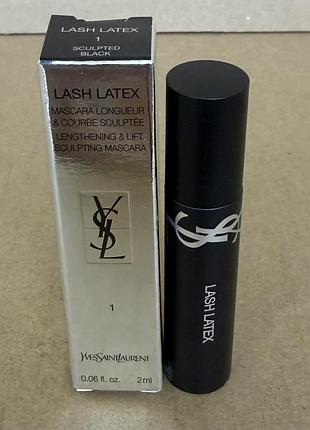 Yves saint laurent lash latex mascara туш з ефектом подовження та підкручування вій, 1 sculpted black