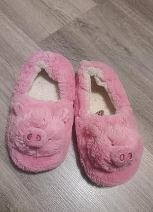 Теплые детские домашние тапочки в виде свинки 🐽 29 размер