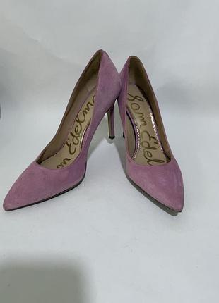 Оригінальні рожеві замшеві туфлі sam edelman hazel pump (натуральна замша, р. 37.5-38)
