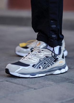 Термо кроссовки asics gel-nyc white/black