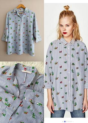 Трендовая рубашка от zara с кактусами