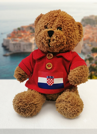 🧸 сувенірний мишка croatia (хорватія) з етикеткою (14 см) 🇭🇷🌊