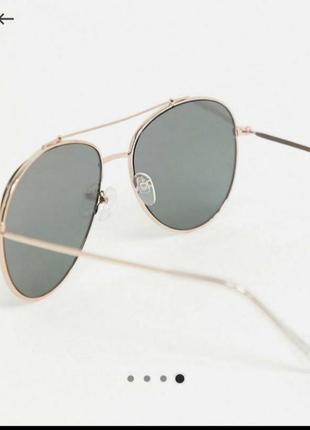 Стильные солнцезащитные очки в золотистой оправе, asos4 фото