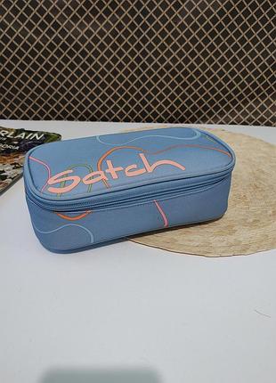 Школьный пенал satch экстра большой светло-голубой