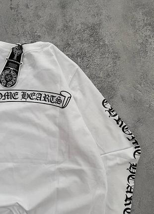 Лонгслів білого кольору chrome hearts 3
