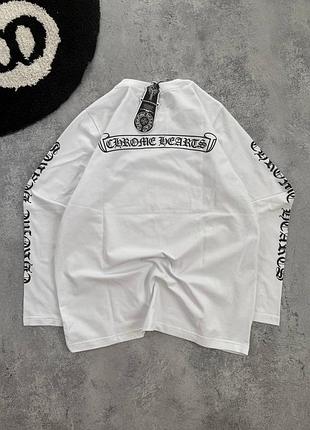 Лонгслів білого кольору chrome hearts 2