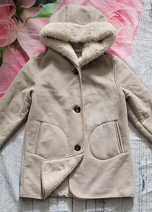 Шикарна дублянка zara для дівчинки 128 розмір.