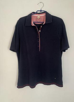 Поло синее коттон marz германия 2xl-3xl
