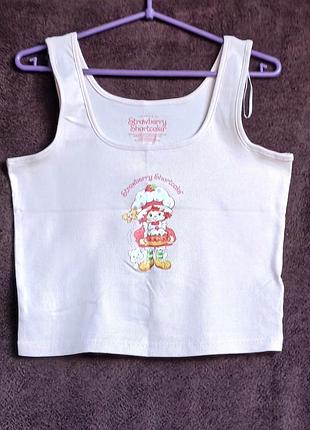 Майка женская в рубчик,  strawberry,  l, eur 42-44