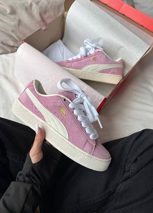Женские кроссовки раumа suede xl pinк white / пума хл белые розовые 36 37 38 39 40 41