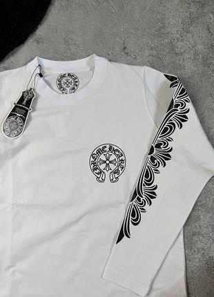 Лонгслів chrome hearts білого кольору