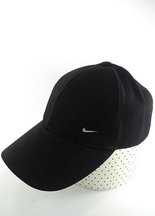 Кепка черная коттон большого 62 размера бейсболка с логотипом nike регулятором размера