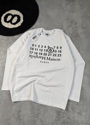Лонгслів maison margiela paris білого кольору