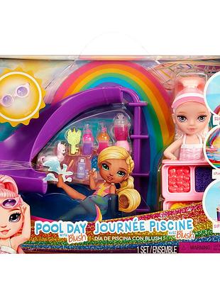 Игровой набор с куклой rainbow high – радужный праздник в бассейне