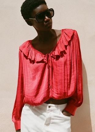 Сатинова блуза zara l