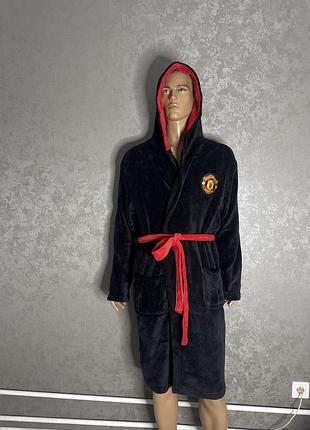 Плюшевий халат з капюшоном manchester united, l