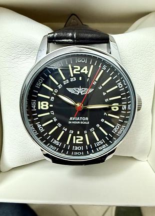 Годинник авіатор суточні 24 години aviator часы автоподзавод