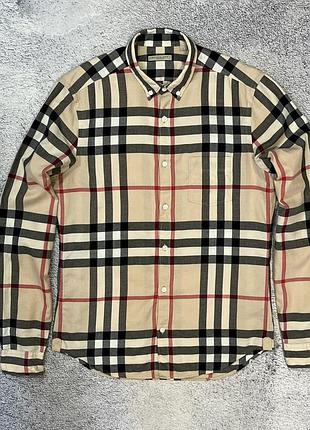 Burberry brit vintage check чоловіча сорочка s бежева nova check