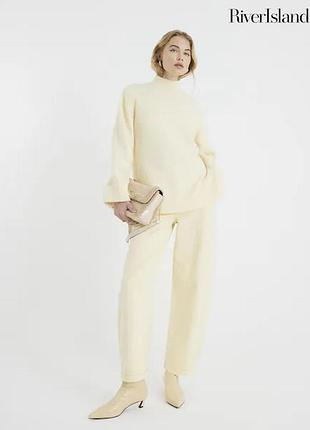 Светр светер river island колір вершкове масло лимонний альпака жіночий хс