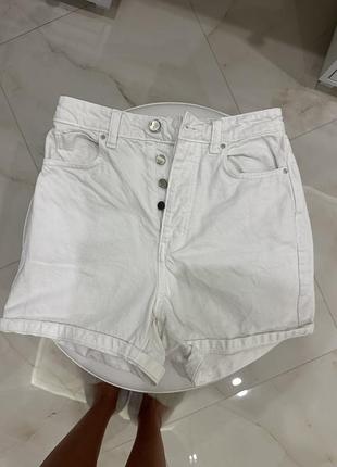 Білі джинслві шорти zara