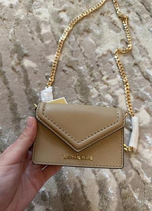 Жіноча маленька шкіряна сумка michael kors jet set small saffiano leather envelope crossbody bag майкл корс оригінал