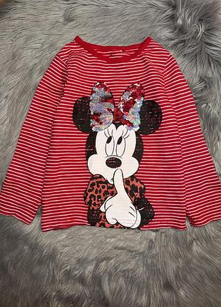Ідеальний стильний бавовняний реглан з minnie на дівчинку 3р next