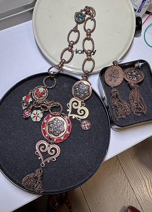 Винтаж honey fashion accessories south africa — колье + серьги, новый комплект