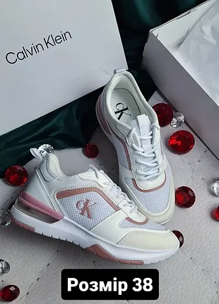 Calvin klein оригінал білі з рожевим кросівки