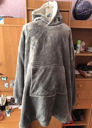 Меховушка, плюшева туника, довга, кофта, худи, 2-3xl. primark. стан нової