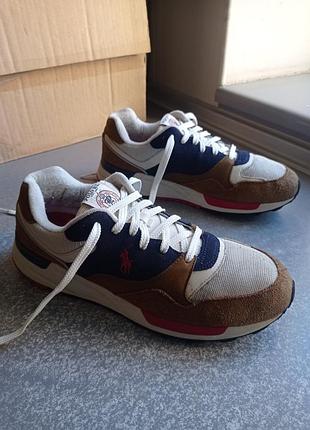 Трекінгові шкіряні кросівки polo ralph lauren trackster 200