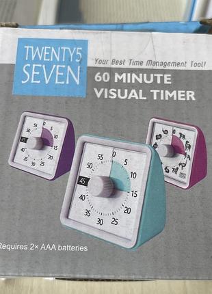 Візуальний таймер twenty5seven 60 хвилин (на 2 батарейки aaa)