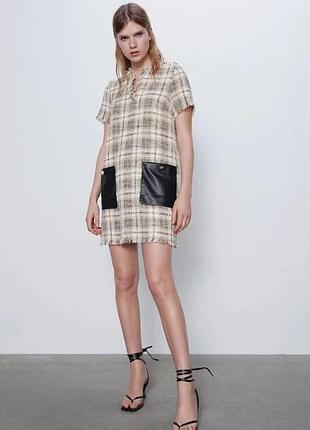 Сукня жіноча твідова zara, xs