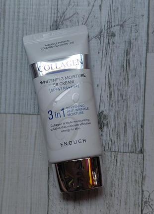 Вв крем с морским коллагеном enough collagen 3 in 1 whitening moisture bb cream