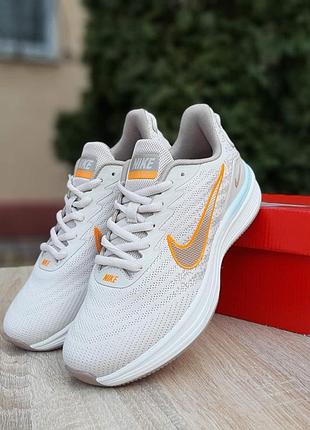 Кроссовки nike zoom winflo бежевые с оранжевым разграждением sale