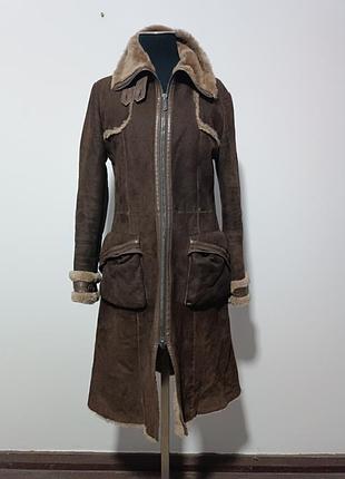 Emporio armani натуральная дубленка (100% vera pelle), t42/38/s-м