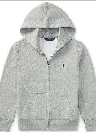 Сіра чоловіча кофта polo ralph lauren на замку з капюшоном zip hoodie s-xl