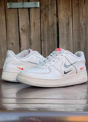 Nike air force 1 low оригинал женские кроссовки сникерсы белые из толстой кожи размер 39 38,5 25 см