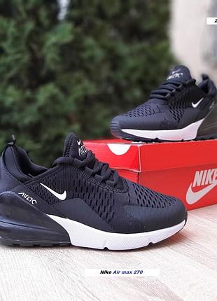 Кросівки    nike air max 270 чорні з білим   розпродаж sale