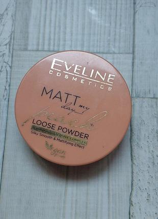 Пудра для обличчя eveline matt my day  peach