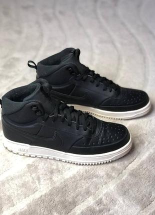 Nike court vision mid winter — стиль, тепло та комфорт на кожен день ❄️🔥, шкіряні високі кросівки розмір 45