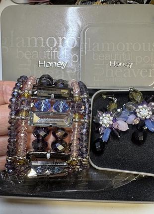 Винтаж honey fashion accessories south africa — браслет + серьги, новый