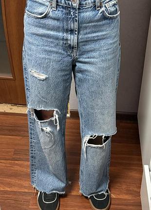 Джинси  сині wide leg zara